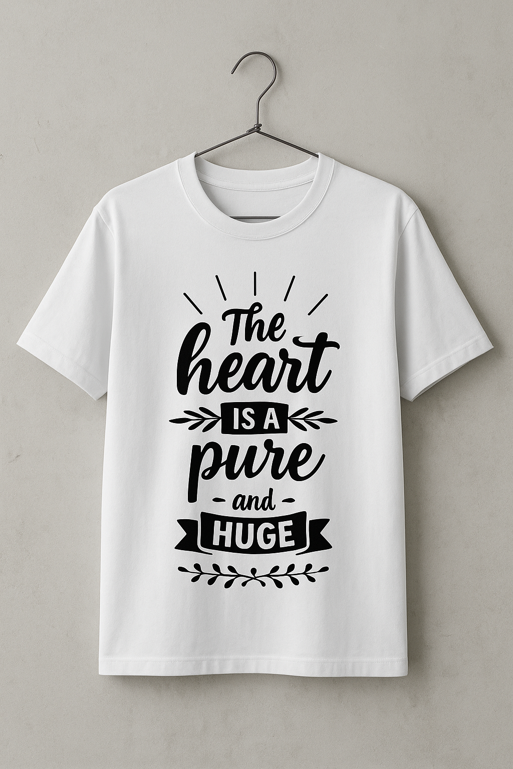 Pure Heart Typography T-Shirt – “The Heart is Pure and Huge”